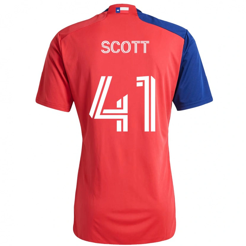 Danxen Män Tarik Scott #41 Röd Marinblå Hemmatröja Matchtröjor 2025/26 Tröjor T-Tröja