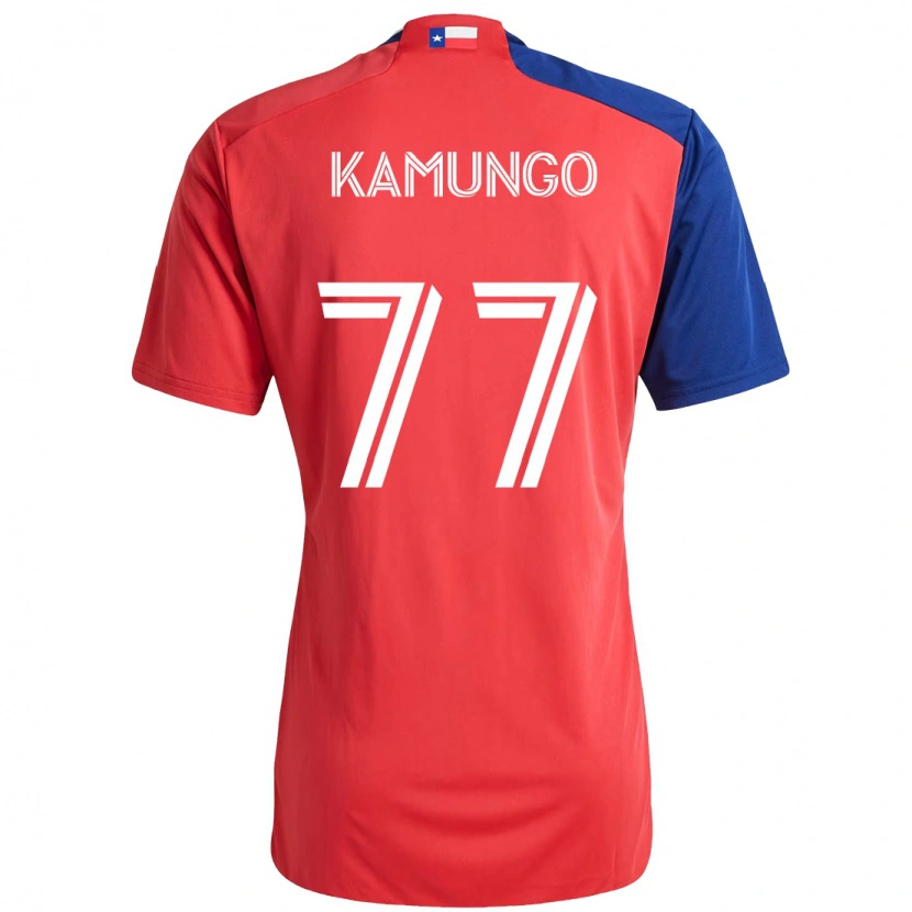 Danxen Män Bernard Kamungo #77 Röd Marinblå Hemmatröja Matchtröjor 2025/26 Tröjor T-Tröja