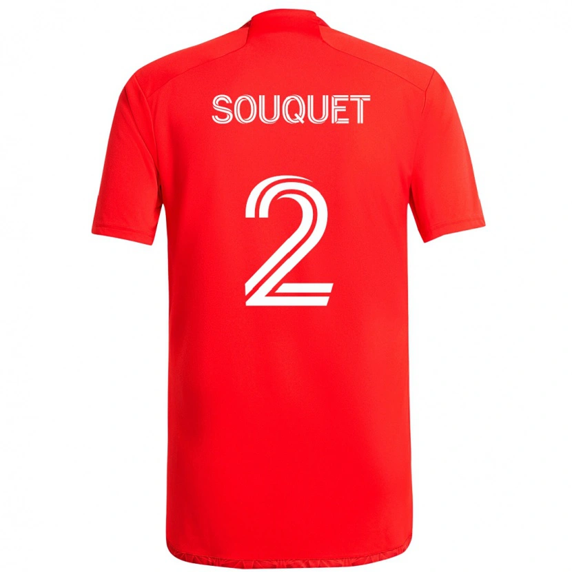 Danxen Män Arnaud Souquet #2 Röd Vit Hemmatröja Matchtröjor 2025/26 Tröjor T-Tröja
