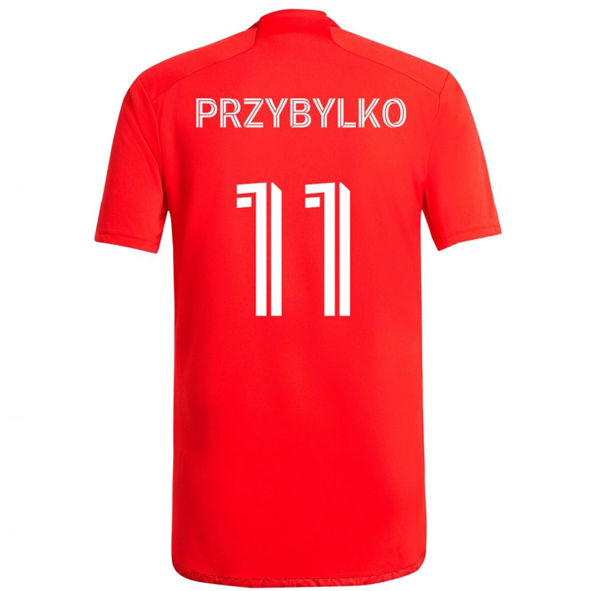 Danxen Män Kacper Przybylko #11 Röd Vit Hemmatröja Matchtröjor 2025/26 Tröjor T-Tröja