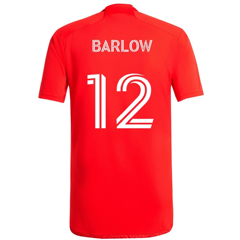 Danxen Män Tom Barlow #12 Röd Vit Hemmatröja Matchtröjor 2025/26 Tröjor T-Tröja