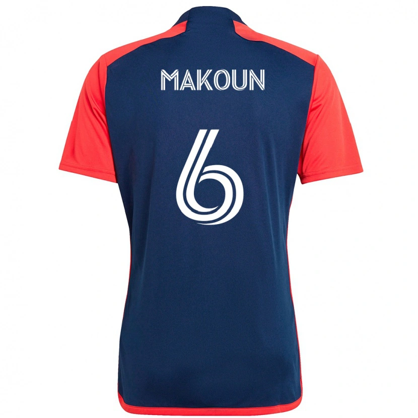 Danxen Män Christian Makoun #6 Blå Röd Hemmatröja Matchtröjor 2025/26 Tröjor T-Tröja