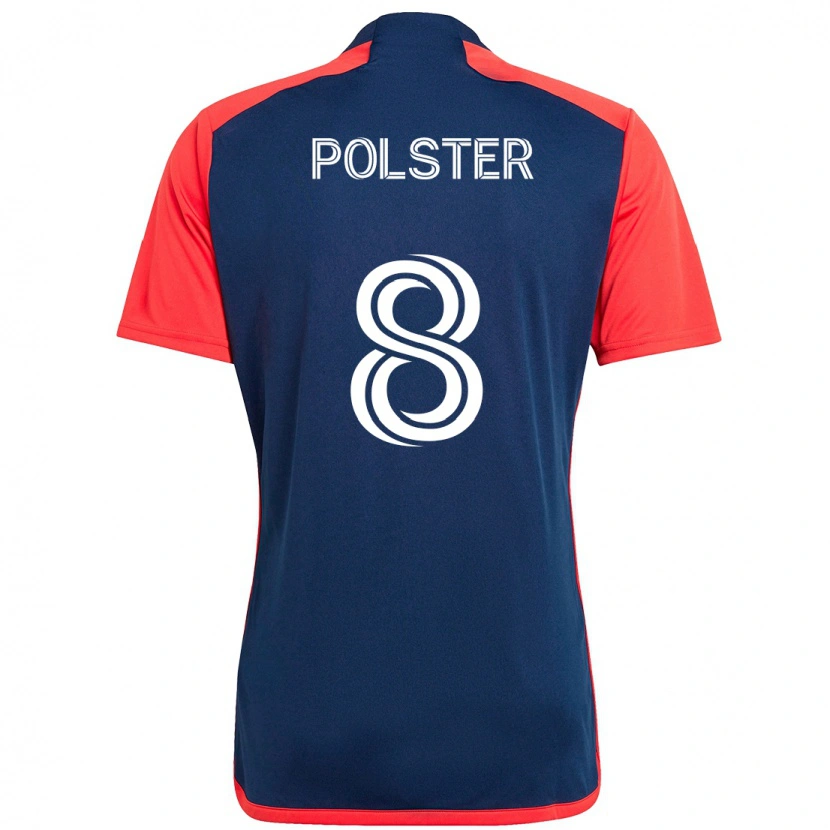 Danxen Män Matt Polster #8 Blå Röd Hemmatröja Matchtröjor 2025/26 Tröjor T-Tröja