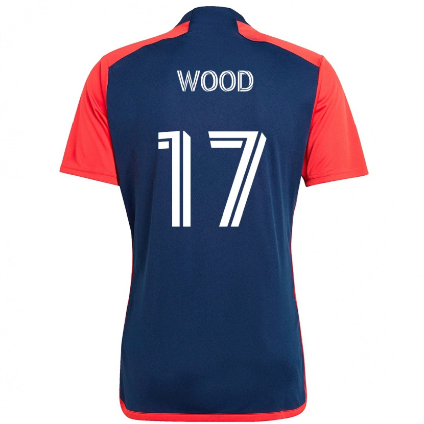 Danxen Män Bobby Wood #17 Blå Röd Hemmatröja Matchtröjor 2025/26 Tröjor T-Tröja