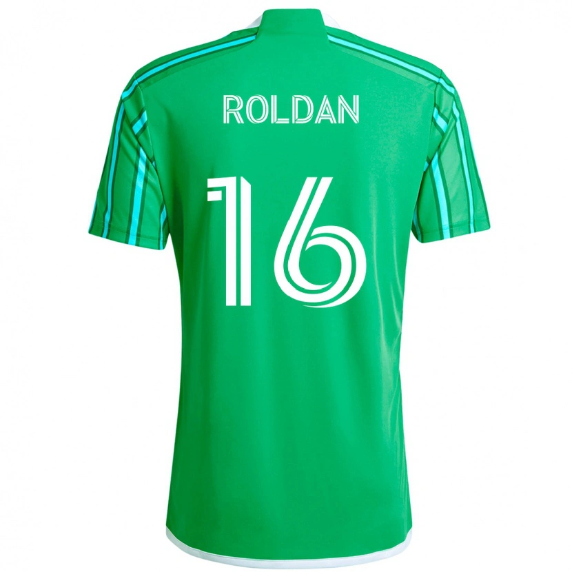 Danxen Män Álex Roldán #16 Grön Vit Hemmatröja Matchtröjor 2025/26 Tröjor T-Tröja