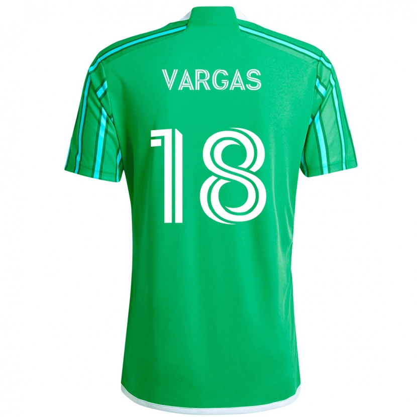 Danxen Män Obed Vargas #18 Grön Vit Hemmatröja Matchtröjor 2025/26 Tröjor T-Tröja