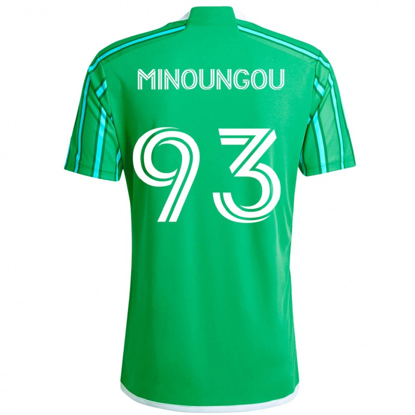 Danxen Män Georgi Minoungou #93 Grön Vit Hemmatröja Matchtröjor 2025/26 Tröjor T-Tröja