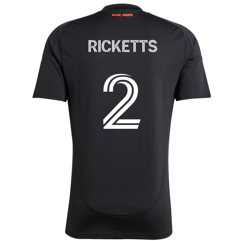 Danxen Män Jamar Ricketts #2 Svart Mörkblå Hemmatröja Matchtröjor 2025/26 Tröjor T-Tröja