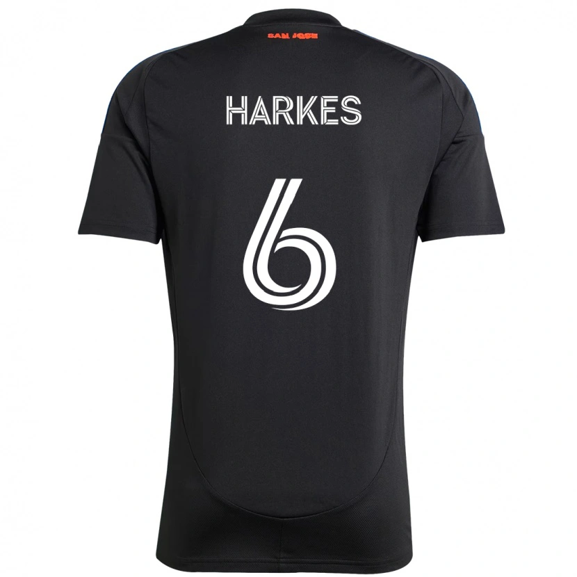 Danxen Män Ian Harkes #6 Svart Mörkblå Hemmatröja Matchtröjor 2025/26 Tröjor T-Tröja