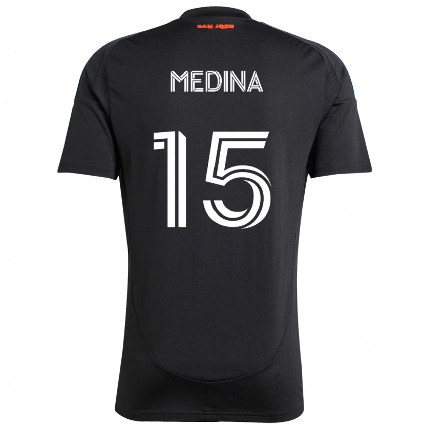 Danxen Män Cruz Medina #15 Svart Mörkblå Hemmatröja Matchtröjor 2025/26 Tröjor T-Tröja