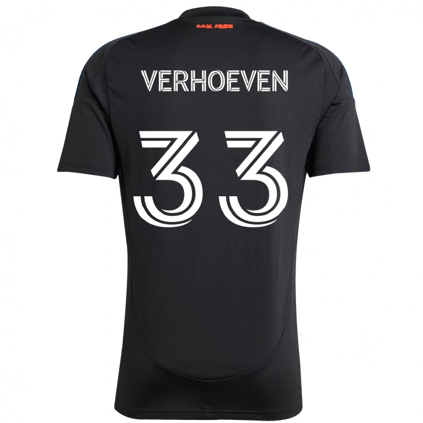 Danxen Män Oscar Verhoeven #33 Svart Mörkblå Hemmatröja Matchtröjor 2025/26 Tröjor T-Tröja