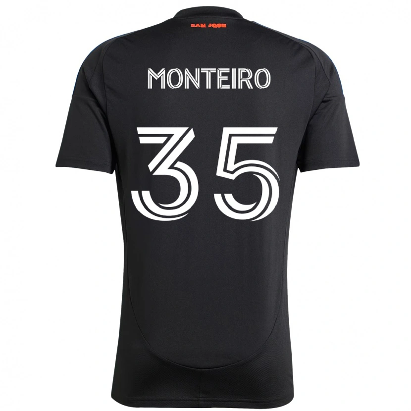 Danxen Män Jamiro Monteiro #35 Svart Mörkblå Hemmatröja Matchtröjor 2025/26 Tröjor T-Tröja