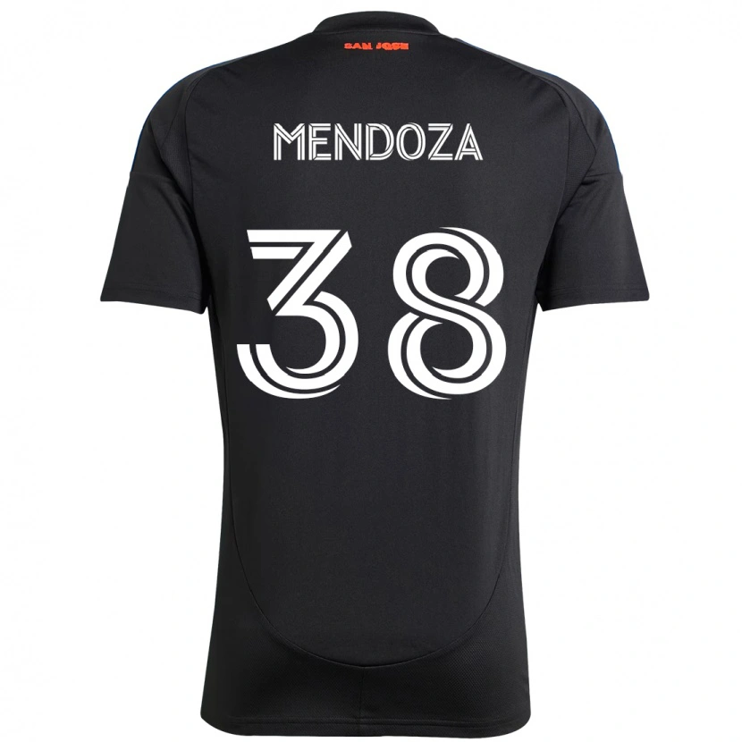 Danxen Män Edwyn Mendoza #38 Svart Mörkblå Hemmatröja Matchtröjor 2025/26 Tröjor T-Tröja