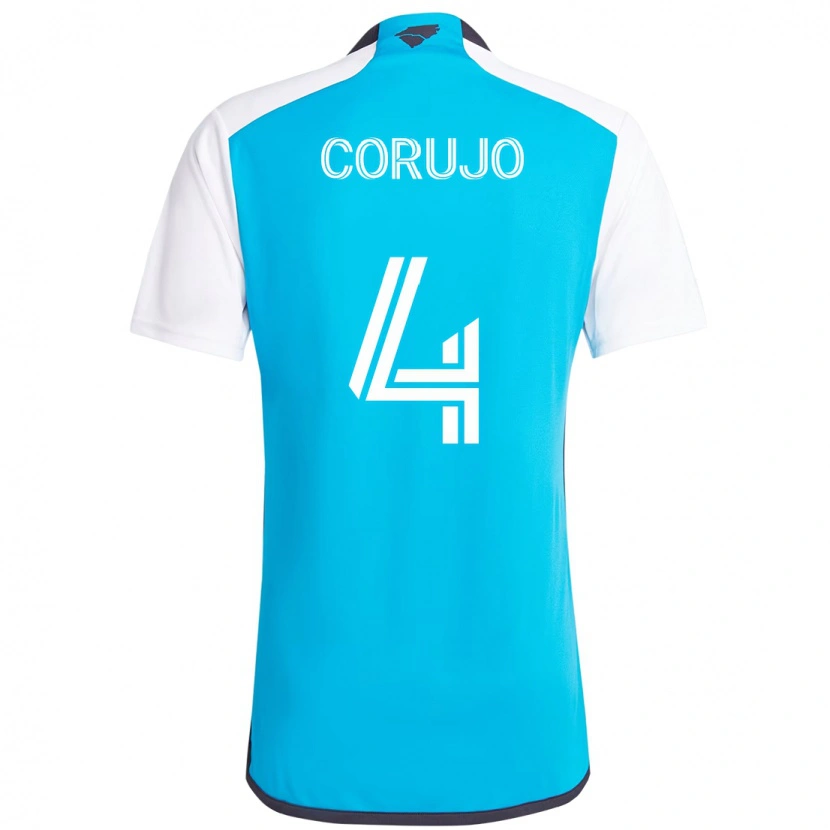 Danxen Män Guzmán Corujo #4 Himmelsblå Vit Hemmatröja Matchtröjor 2025/26 Tröjor T-Tröja