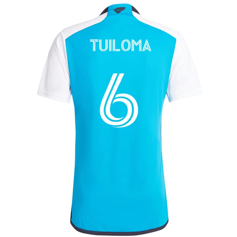 Danxen Män Bill Tuiloma #6 Himmelsblå Vit Hemmatröja Matchtröjor 2025/26 Tröjor T-Tröja