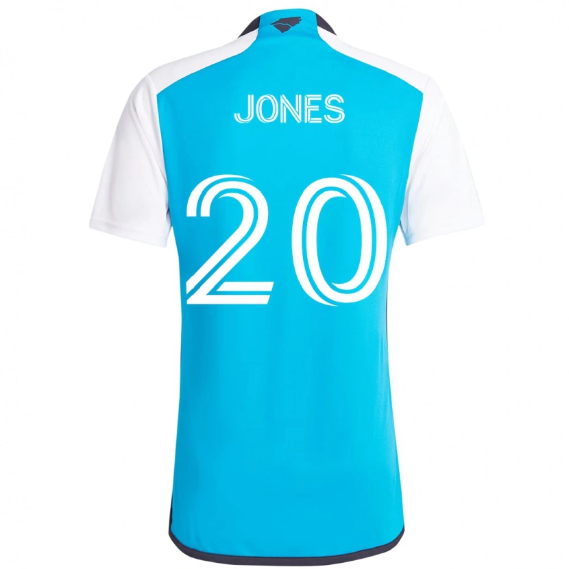 Danxen Män Derrick Jones #20 Himmelsblå Vit Hemmatröja Matchtröjor 2025/26 Tröjor T-Tröja