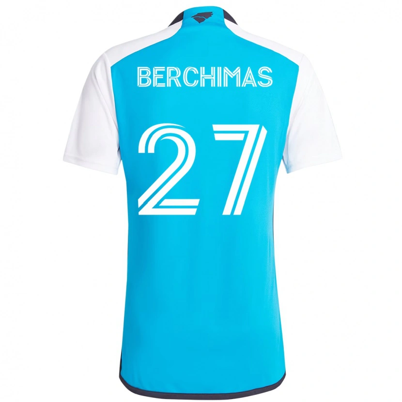 Danxen Män Nimfasha Berchimas #27 Himmelsblå Vit Hemmatröja Matchtröjor 2025/26 Tröjor T-Tröja