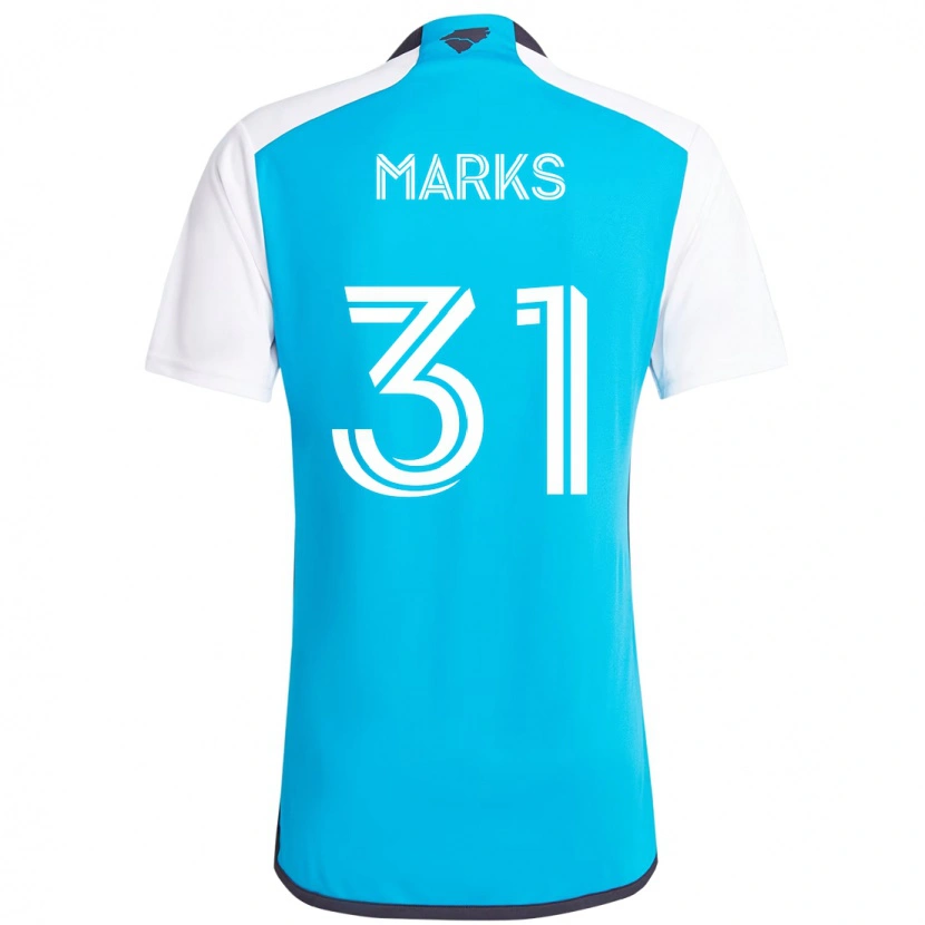 Danxen Män George Marks #31 Himmelsblå Vit Hemmatröja Matchtröjor 2025/26 Tröjor T-Tröja