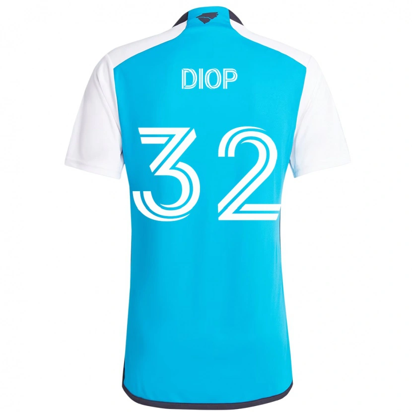 Danxen Män Hamady Diop #32 Himmelsblå Vit Hemmatröja Matchtröjor 2025/26 Tröjor T-Tröja