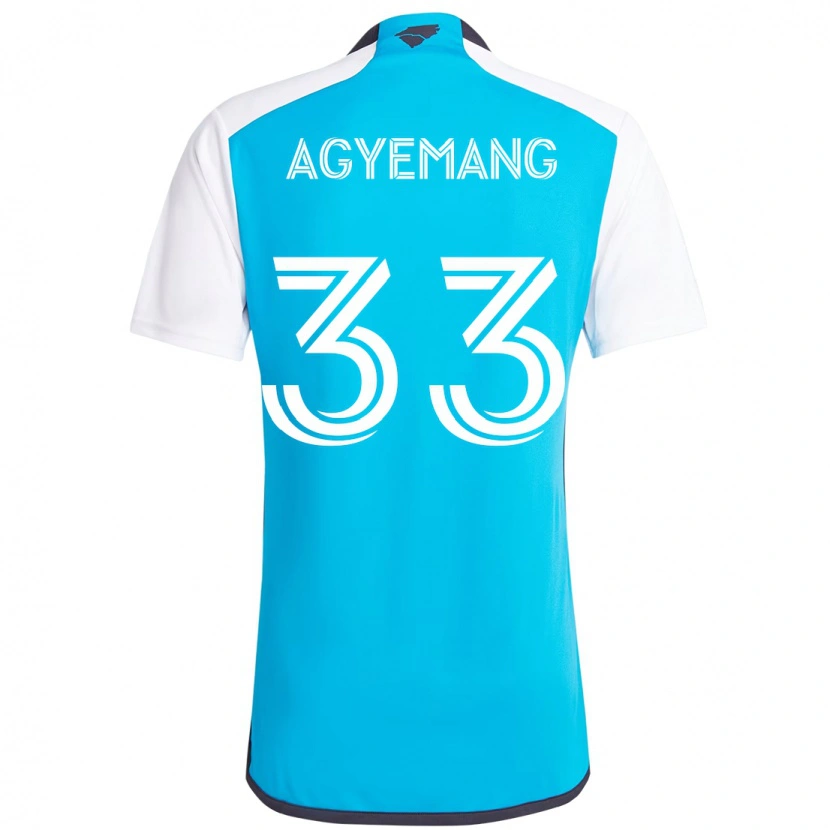 Danxen Män Patrick Agyemang #33 Himmelsblå Vit Hemmatröja Matchtröjor 2025/26 Tröjor T-Tröja