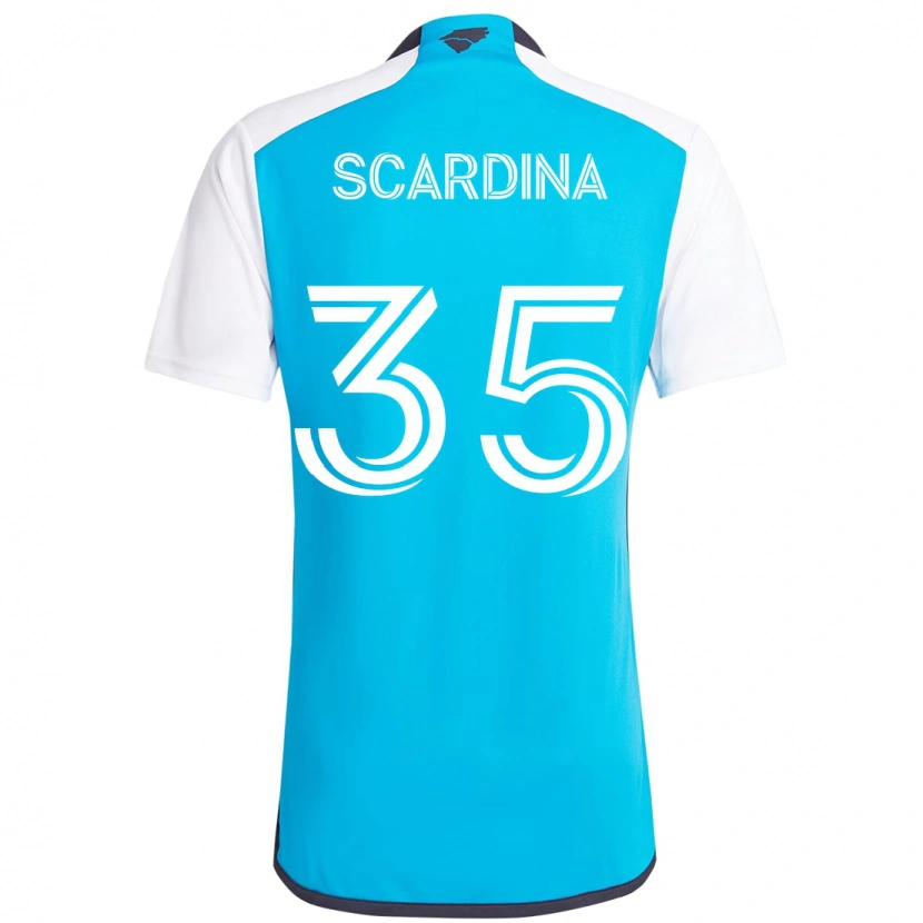 Danxen Män Nick Scardina #35 Himmelsblå Vit Hemmatröja Matchtröjor 2025/26 Tröjor T-Tröja