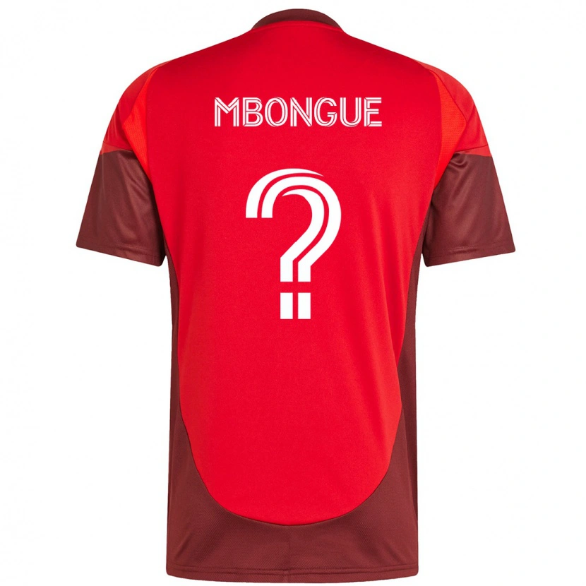 Danxen Män Hugo Mbongue #0 Röd Vit Hemmatröja Matchtröjor 2025/26 Tröjor T-Tröja