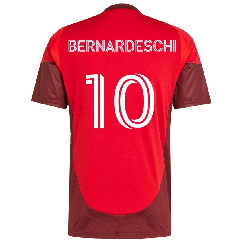 Danxen Män Federico Bernardeschi #10 Röd Vit Hemmatröja Matchtröjor 2025/26 Tröjor T-Tröja