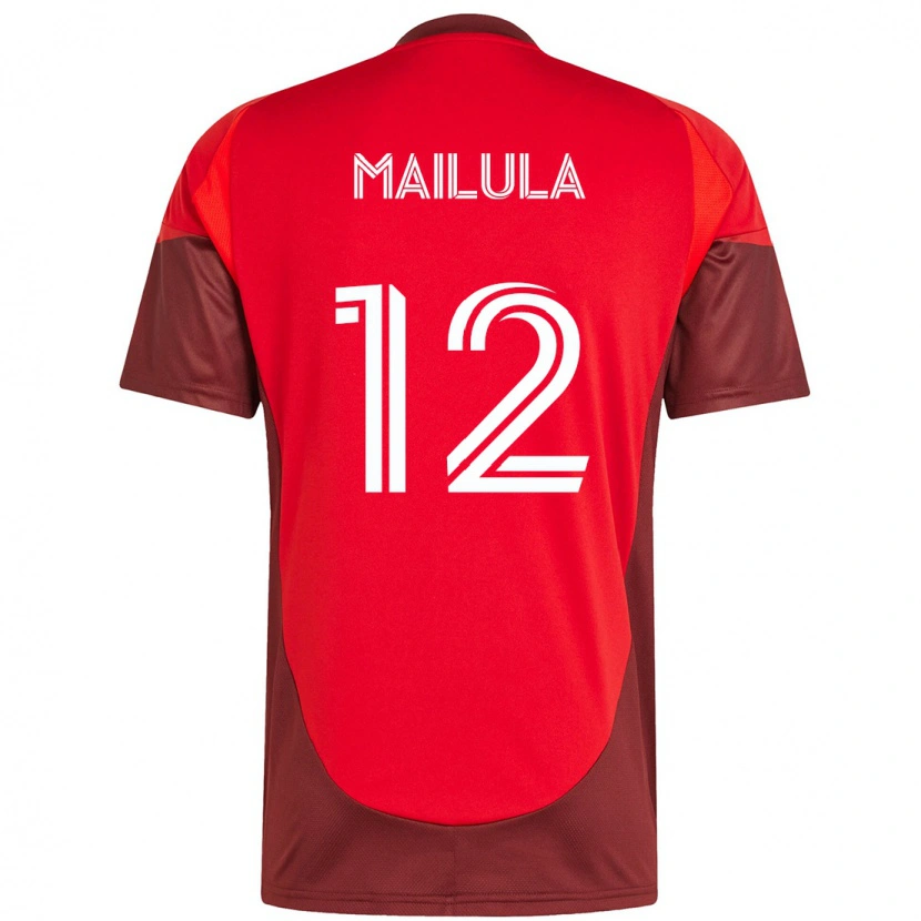 Danxen Män Cassius Mailula #12 Röd Vit Hemmatröja Matchtröjor 2025/26 Tröjor T-Tröja