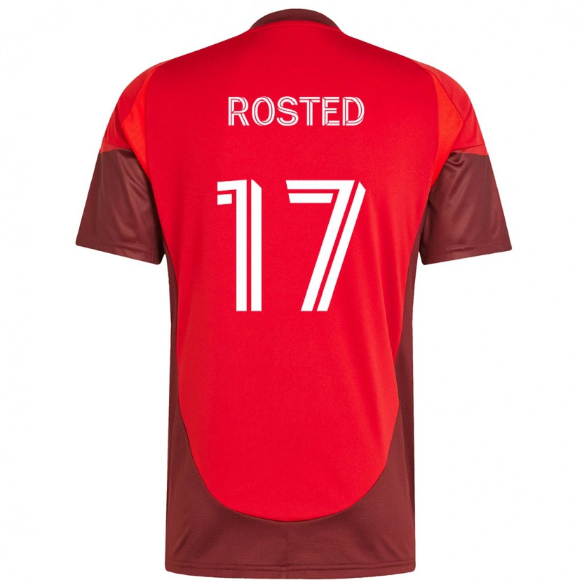 Danxen Män Sigurd Rosted #17 Röd Vit Hemmatröja Matchtröjor 2025/26 Tröjor T-Tröja