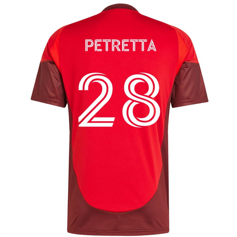 Danxen Män Raoul Petretta #28 Röd Vit Hemmatröja Matchtröjor 2025/26 Tröjor T-Tröja