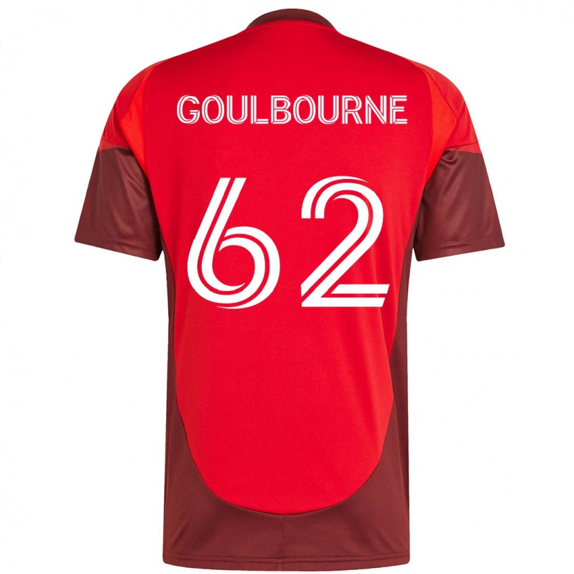 Danxen Män Rohan Goulbourne #62 Röd Vit Hemmatröja Matchtröjor 2025/26 Tröjor T-Tröja