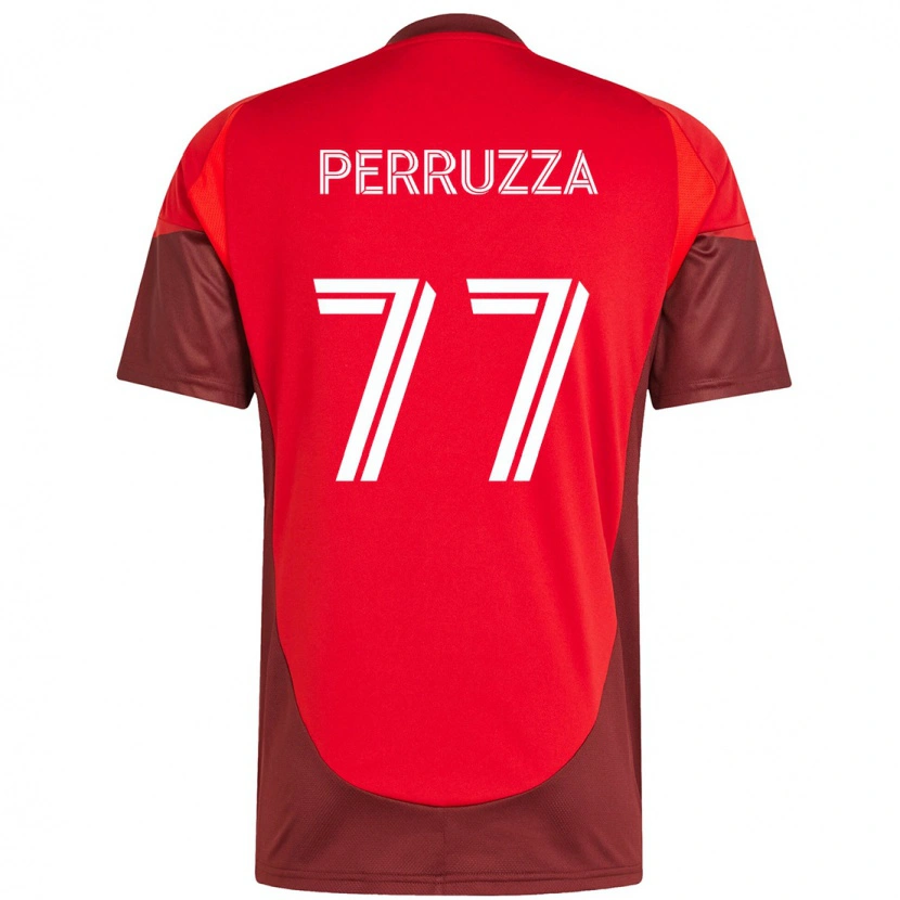 Danxen Män Jordan Perruzza #77 Röd Vit Hemmatröja Matchtröjor 2025/26 Tröjor T-Tröja