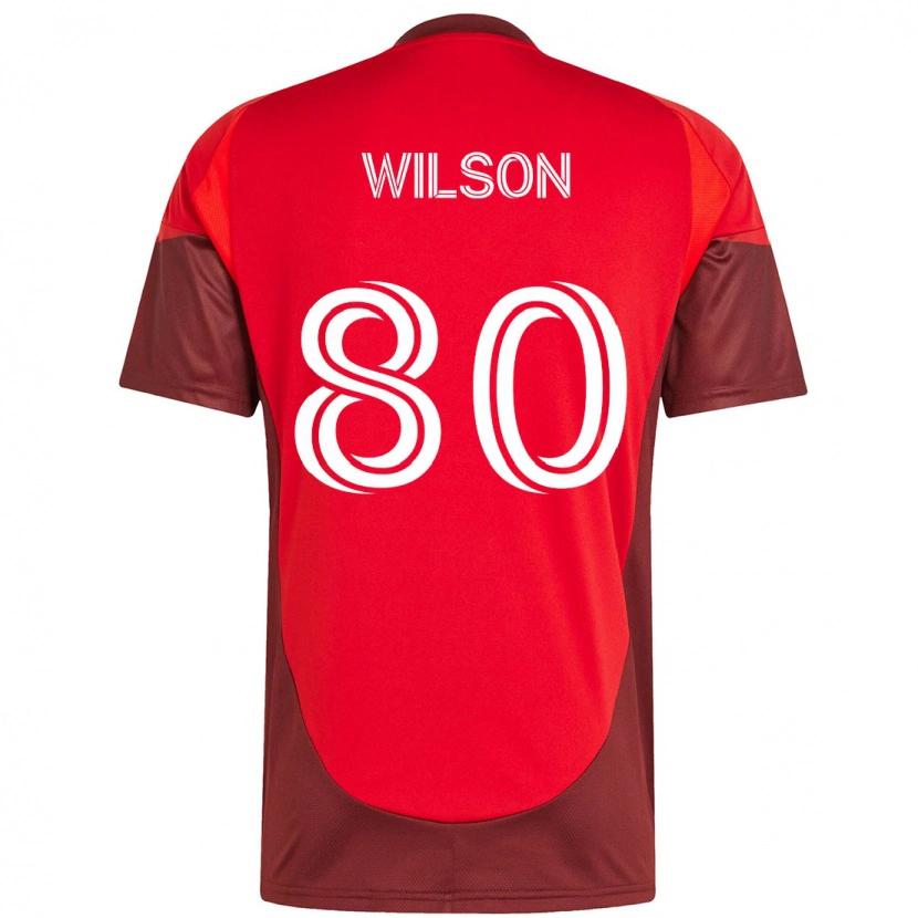 Danxen Män Shafique Wilson #80 Röd Vit Hemmatröja Matchtröjor 2025/26 Tröjor T-Tröja