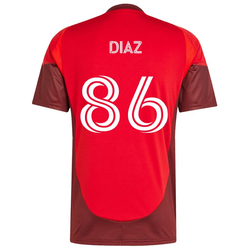 Danxen Män Alec Díaz #86 Röd Vit Hemmatröja Matchtröjor 2025/26 Tröjor T-Tröja