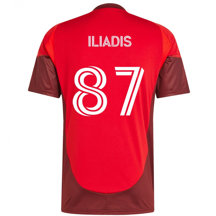 Danxen Män Costa Iliadis #87 Röd Vit Hemmatröja Matchtröjor 2025/26 Tröjor T-Tröja
