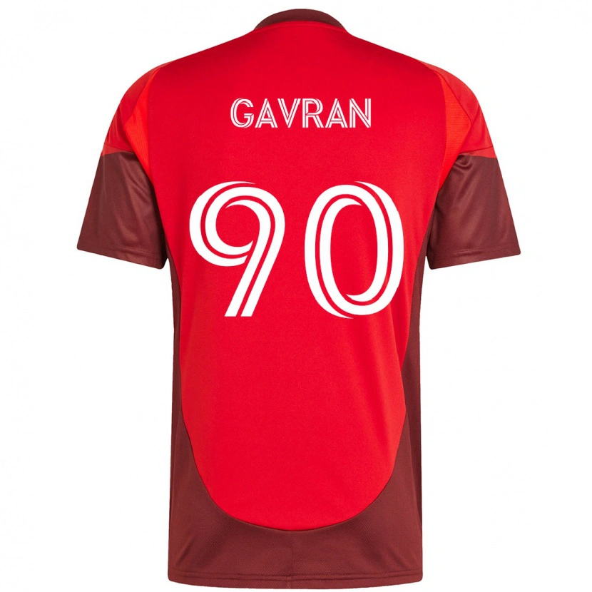 Danxen Män Luka Gavran #90 Röd Vit Hemmatröja Matchtröjor 2025/26 Tröjor T-Tröja