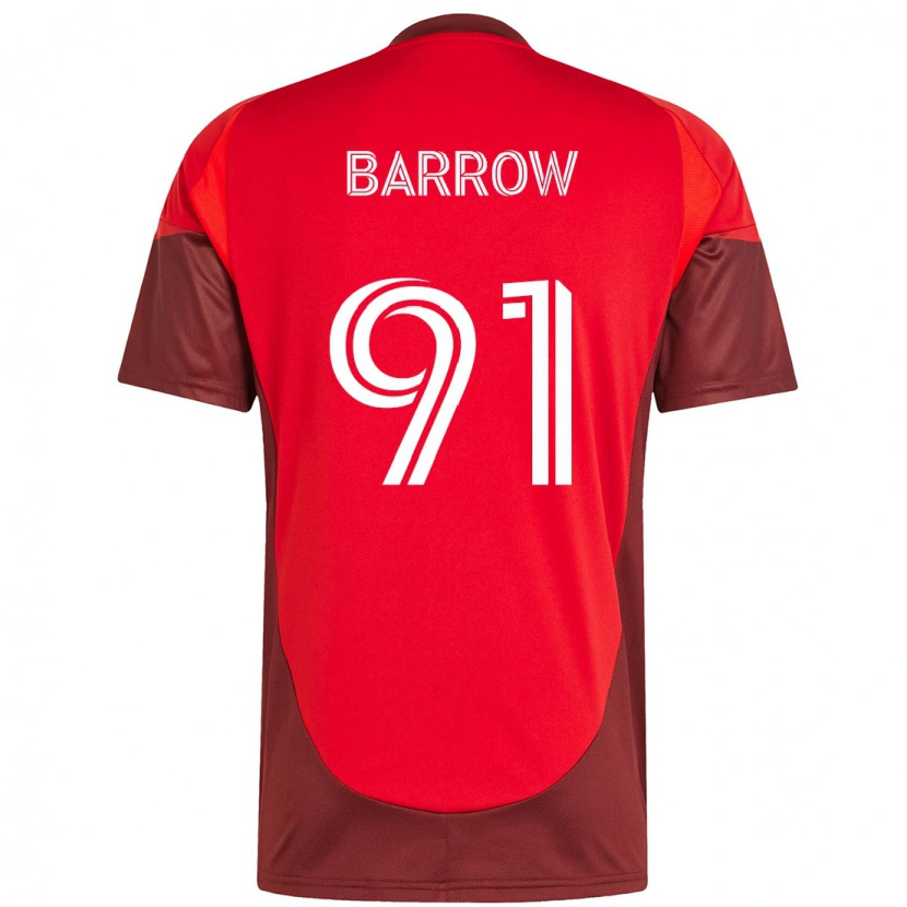 Danxen Män Dékwon Barrow #91 Röd Vit Hemmatröja Matchtröjor 2025/26 Tröjor T-Tröja