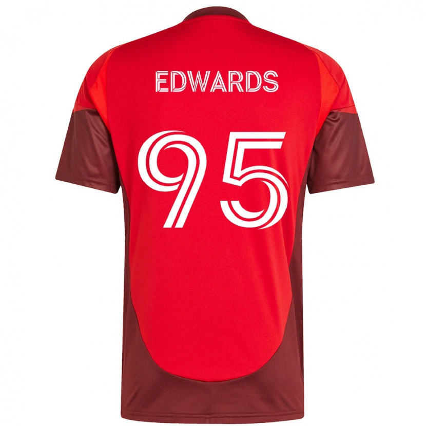 Danxen Män Nathaniel Edwards #95 Röd Vit Hemmatröja Matchtröjor 2025/26 Tröjor T-Tröja