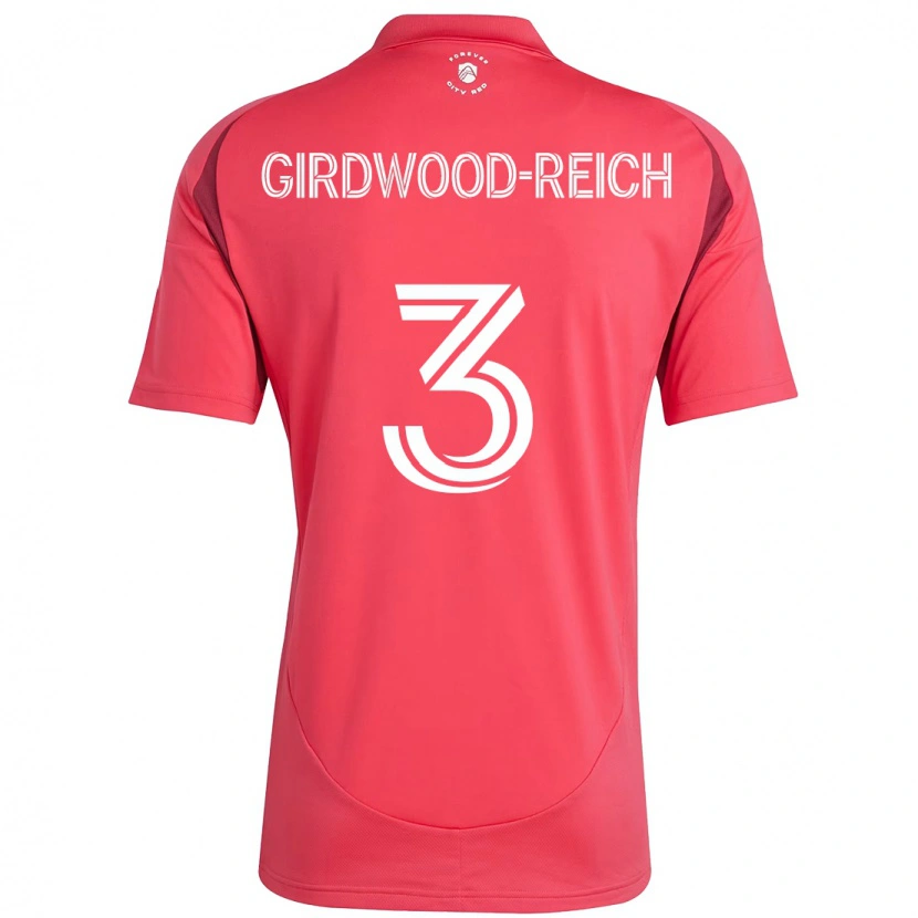 Danxen Män Jake Girdwood-Reich #3 Magenta Vit Hemmatröja Matchtröjor 2025/26 Tröjor T-Tröja