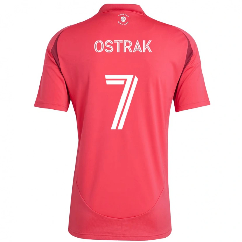Danxen Män Tomas Ostrak #7 Vit Magenta Hemmatröja Matchtröjor 2025/26 Tröjor T-Tröja