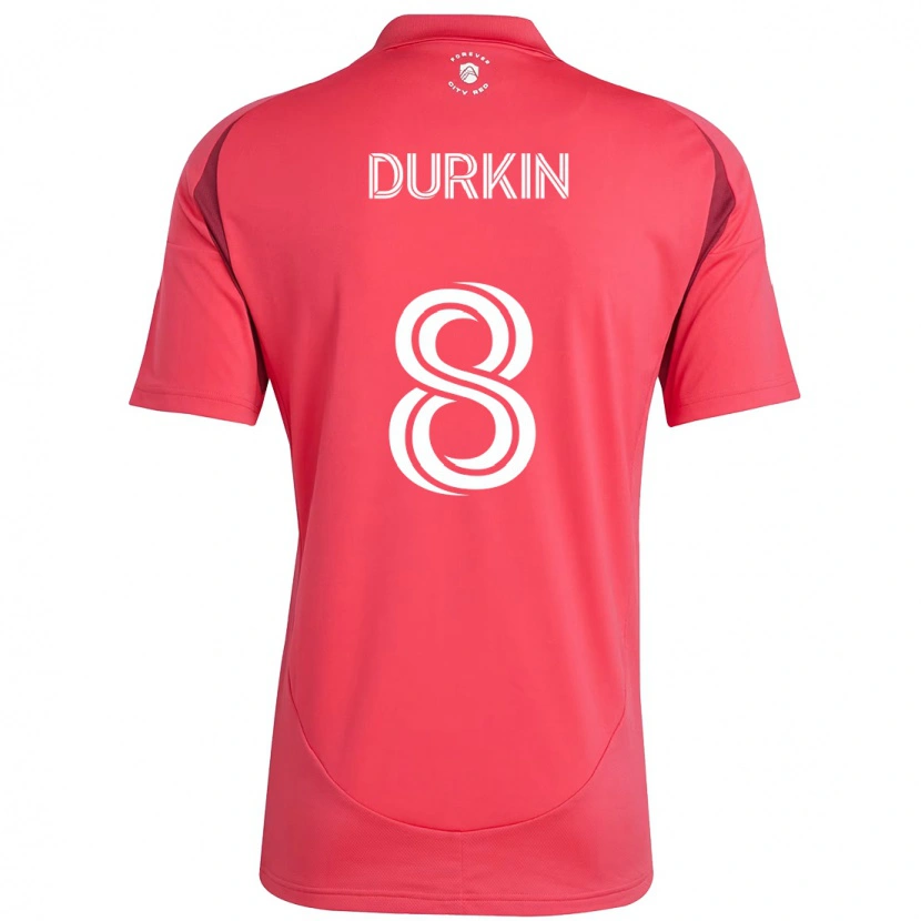 Danxen Män Chris Durkin #8 Magenta Vit Hemmatröja Matchtröjor 2025/26 Tröjor T-Tröja
