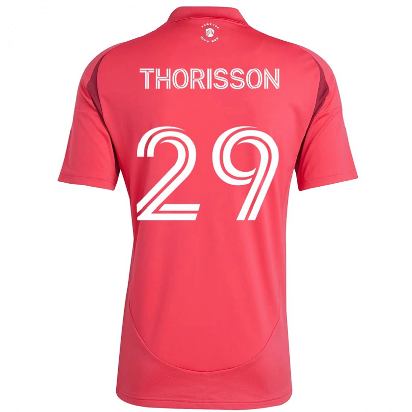 Danxen Män Nökkvi Thórisson #29 Magenta Vit Hemmatröja Matchtröjor 2025/26 Tröjor T-Tröja