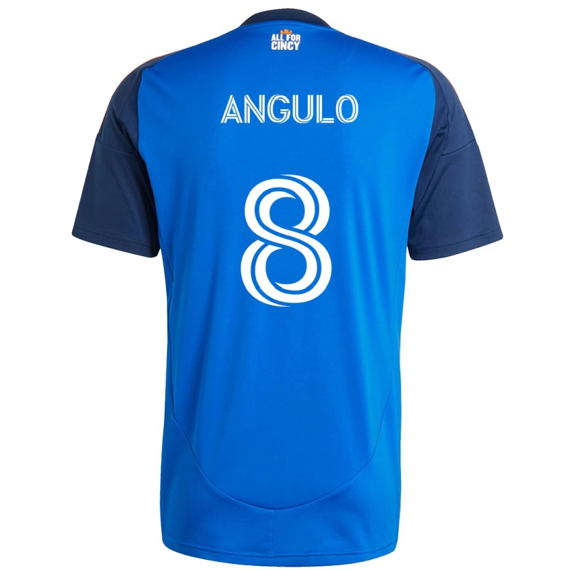 Danxen Män Marco Angulo #8 Mörkblå Orange Hemmatröja Matchtröjor 2025/26 Tröjor T-Tröja