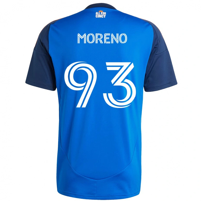 Danxen Män Júnior Moreno #93 Mörkblå Orange Hemmatröja Matchtröjor 2025/26 Tröjor T-Tröja