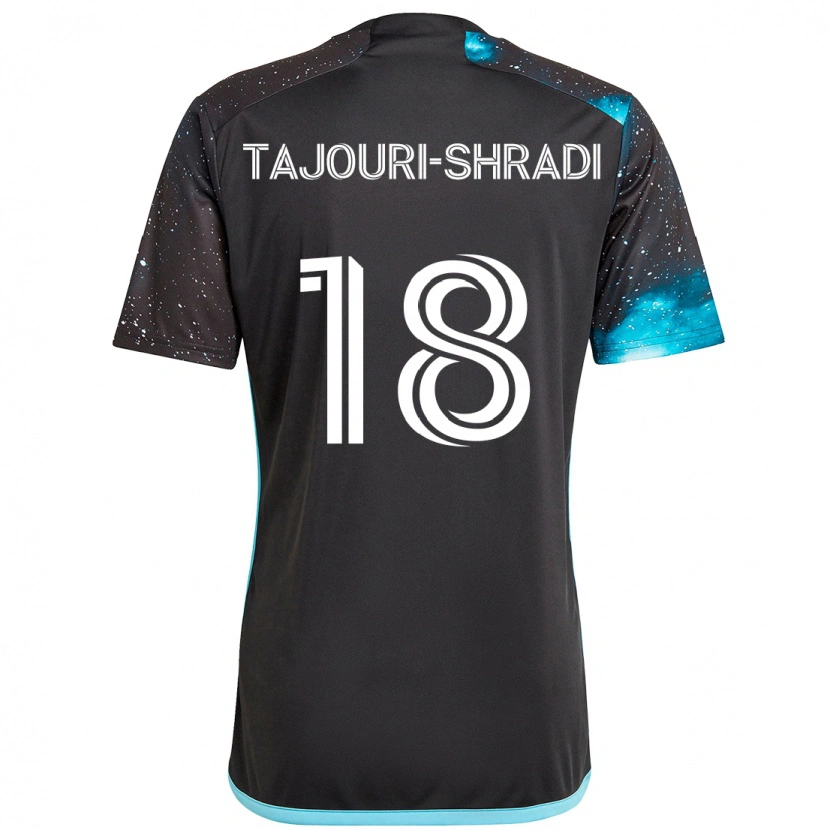Danxen Män Ismael Tajouri-Shradi #18 Svart Blå Hemmatröja Matchtröjor 2025/26 Tröjor T-Tröja