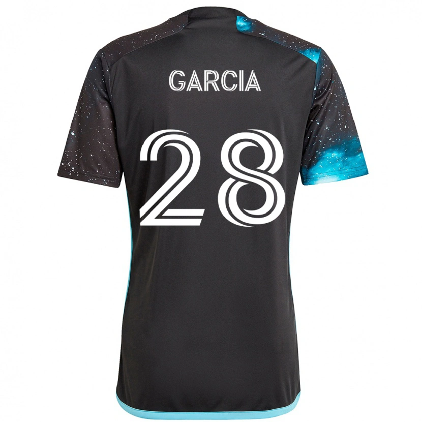 Danxen Män Mender García #28 Svart Blå Hemmatröja Matchtröjor 2025/26 Tröjor T-Tröja