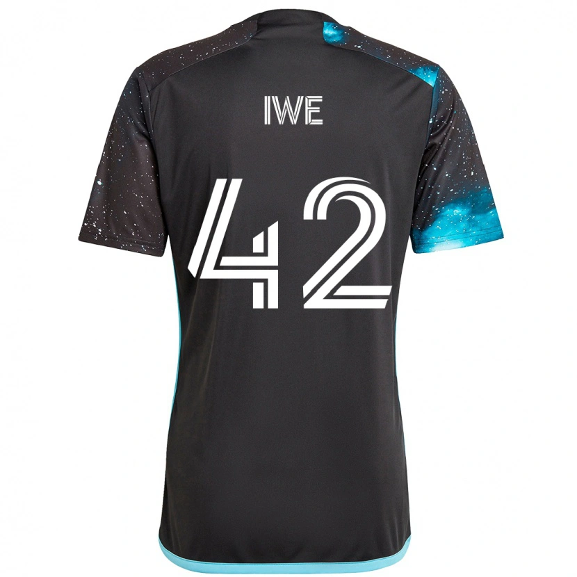 Danxen Män Emmanuel Iwe #42 Svart Blå Hemmatröja Matchtröjor 2025/26 Tröjor T-Tröja