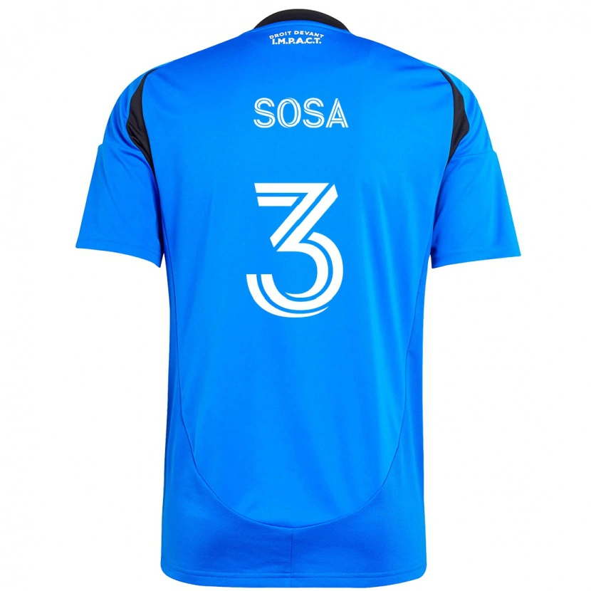 Danxen Män Joaquín Sosa #3 Mörkblå Svart Hemmatröja Matchtröjor 2025/26 Tröjor T-Tröja