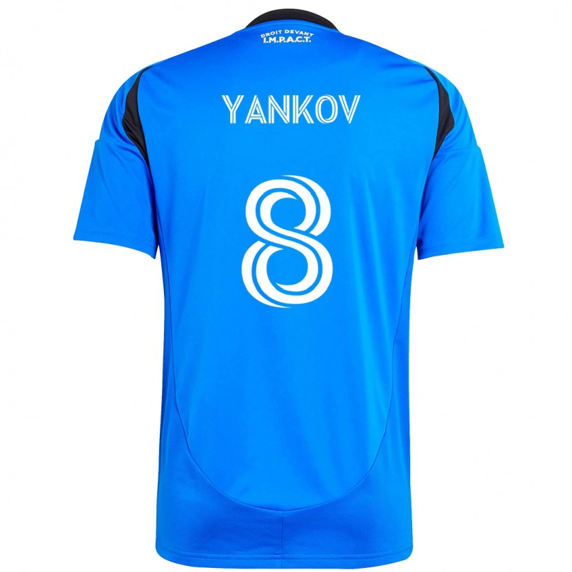 Danxen Män Dominik Yankov #8 Mörkblå Svart Hemmatröja Matchtröjor 2025/26 Tröjor T-Tröja