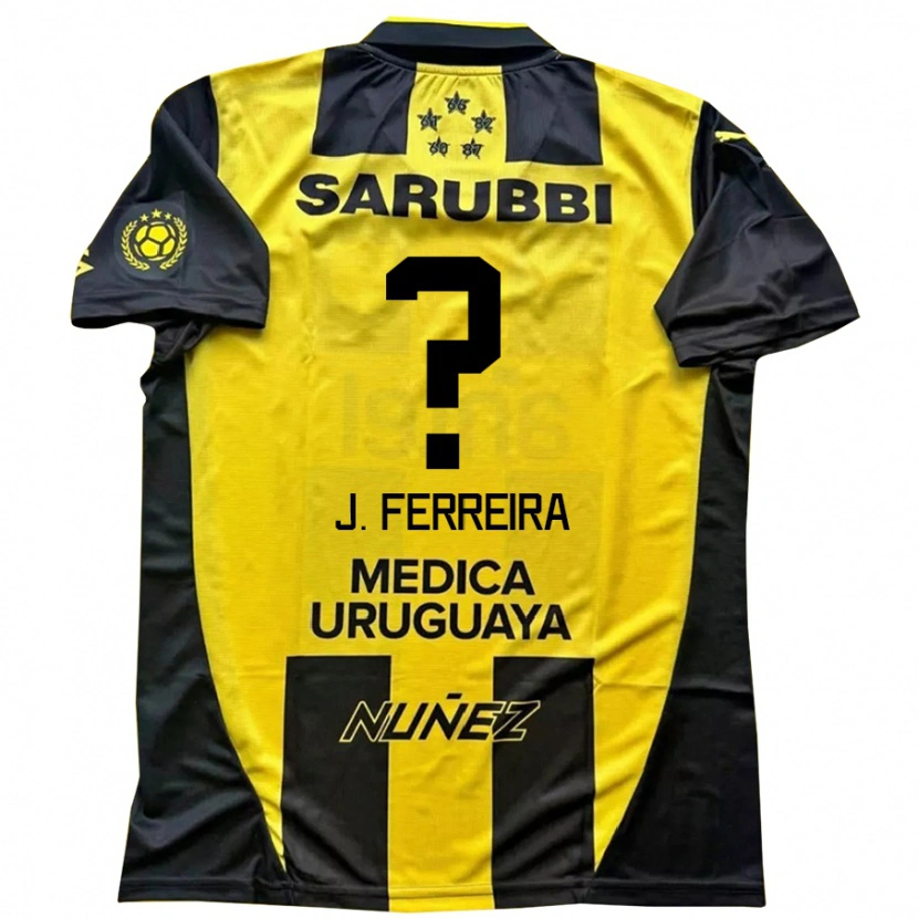 Danxen Män Joaquín Ferreira #0 Gul Svart Hemmatröja Matchtröjor 2025/26 Tröjor T-Tröja